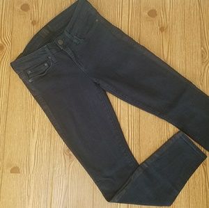 Vince dark wash skinny ankle jeans side stripe